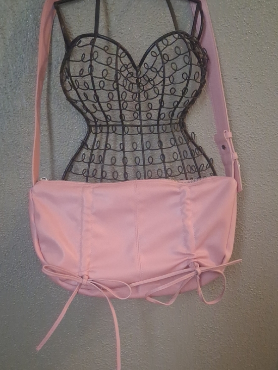 Handbags - Pink Drawstring Crossbody Bag